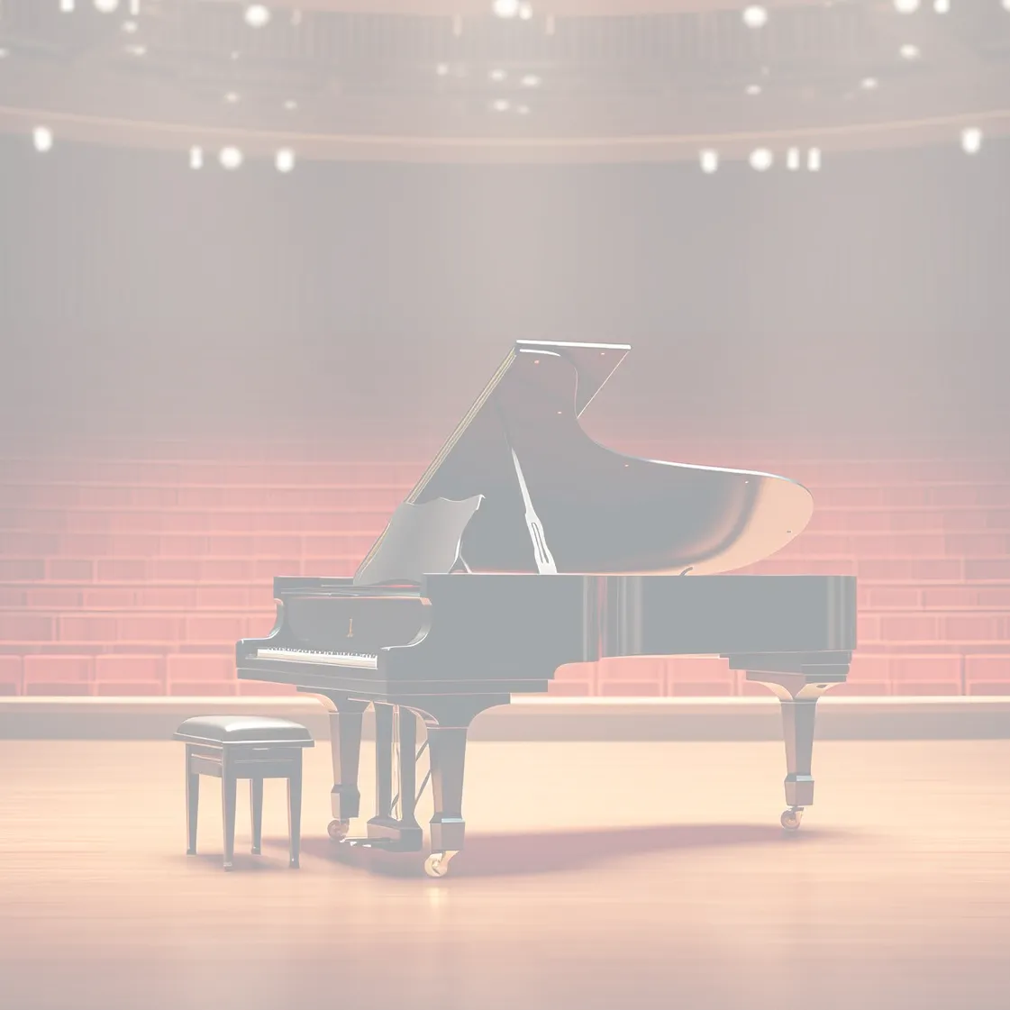 concepto de piano en sala